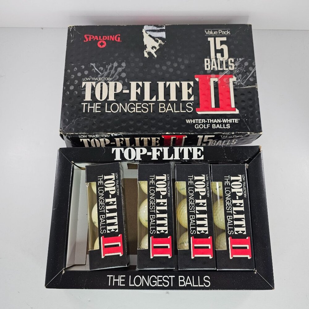 Vintage Spalding Top-Flite II Low Trajectory Golf Balls Set of 12 balls - Picture 1 of 7